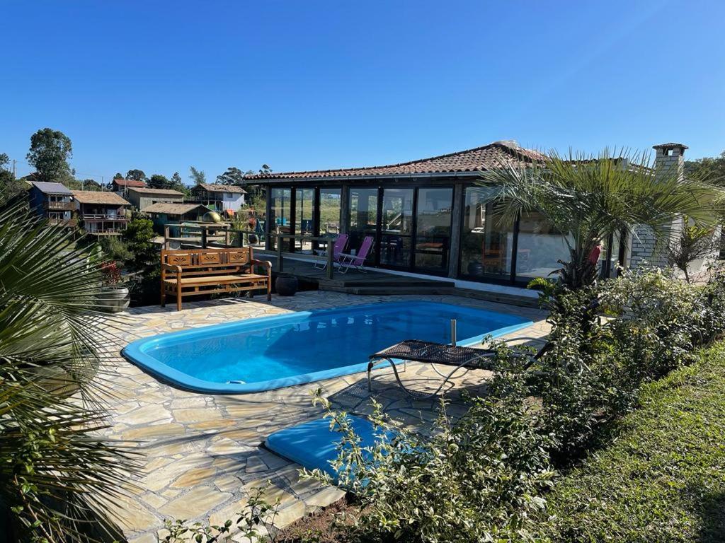 Villa Santorini Praia Do Rosa Com Piscina E Jacuzzi エクステリア 写真